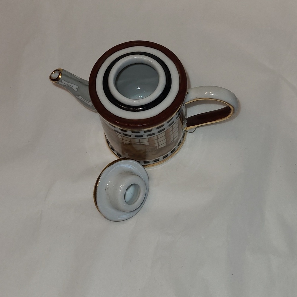 Vintage Miniature Vivian Chan Teapot Brown Puppies Dogs 2000 - Picture 6 of 10